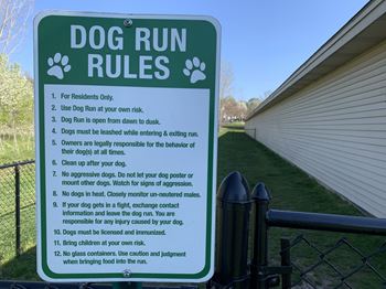 Fenced-in dog run